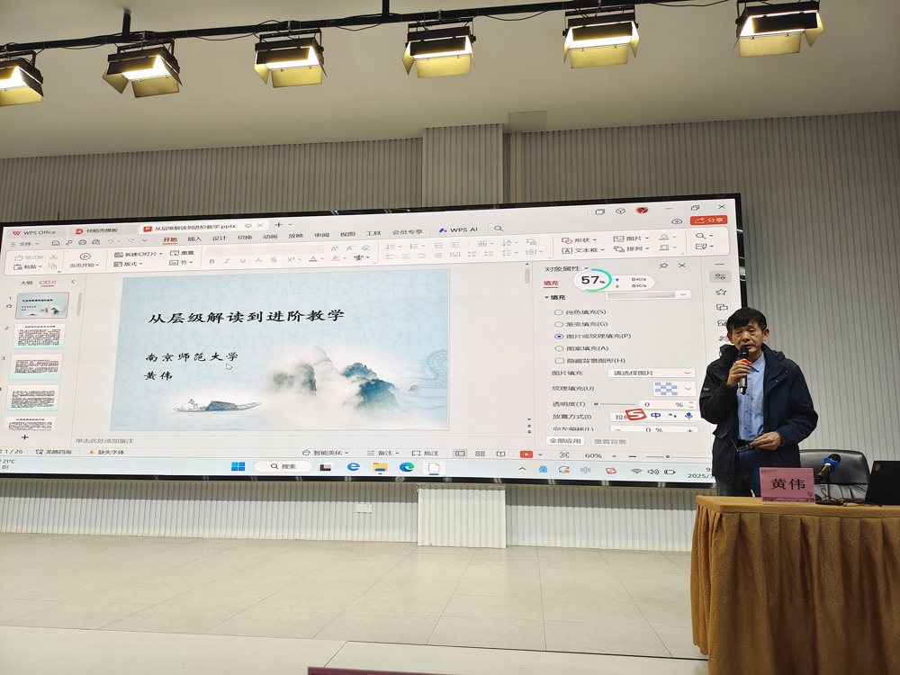 黄伟教授做专题讲座